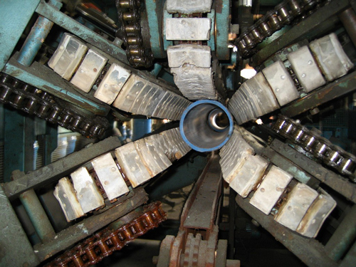Inside the Krauss-Maffei Extruder